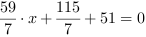 59/7*x+115/7+51 = 0