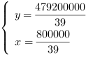 /| y = 479200000/39| x = 800000/39