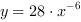 y = 28*x^-6