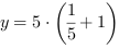 y = 5*(1/5+1)