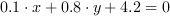 0.1*x+0.8*y+4.2 = 0