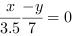 x/3.5-y/7 = 0