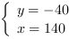 /| y = -40| x = 140