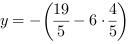 y = -(19/5-6*4/5)