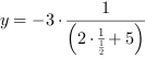 y = (-3*(2*(1/2)^-1+5)^-1)^1