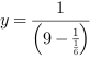 y = (1/(9-(1/6)^-1))^1