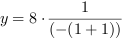 y = (8*(-(1+1))^-1)^1