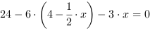 24-6*(4-1/2*x)-3*x = 0