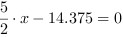 5/2*x-14.375 = 0