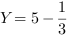 Y = 5-1/3