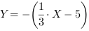 Y = -(1/3*X-5)