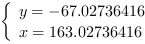 /| y = -67.02736416| x = 163.02736416