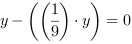 y-((1/9)*y) = 0