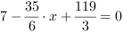 7-35/6*x+119/3 = 0