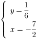 /| y = 1/6| x = -7/2