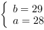 /| b = 29| a = 28