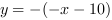 y = -(-x-10)