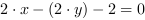 2*x-(2*y)-2 = 0