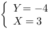 /| Y = -4| X = 3